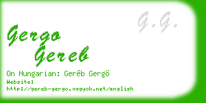 gergo gereb business card
